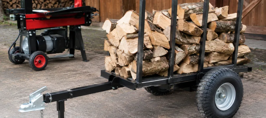 Brennholz-Transportwagen passend zum Holzspalter selber bauen