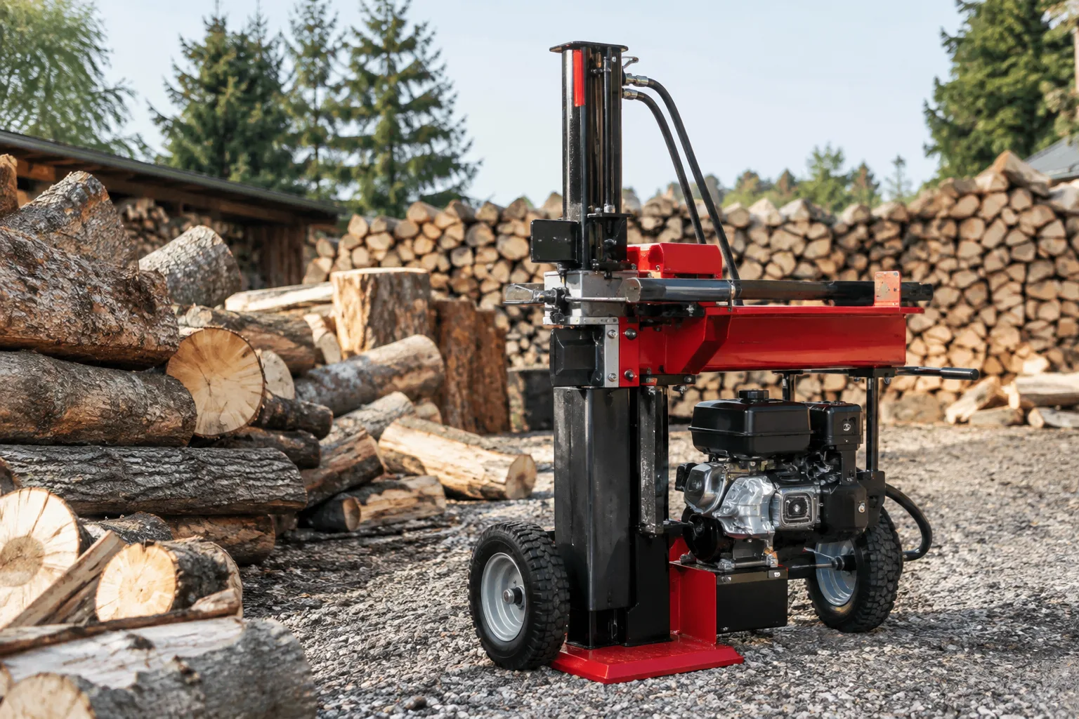 Holzspalter nach Holzart auswaehlen: Das passende Geraet fuer jedes Brennholz
